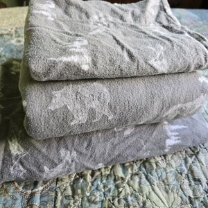 HD Designs Gray Woodland Animals Cotton Flannel 3-Piece Sheet Set Size Twin